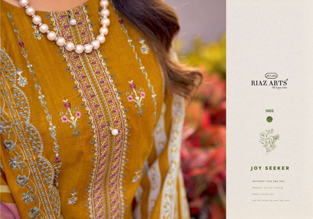 Riaz Arts Zeenat Lawn Cotton Embroidered Pakistani Suit