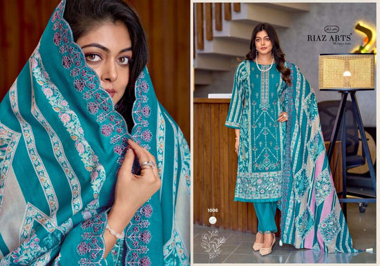Riaz Arts Zeenat Lawn Cotton Embroidered Pakistani Suit