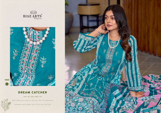 Riaz Arts Zeenat Lawn Cotton Embroidered Pakistani Suit