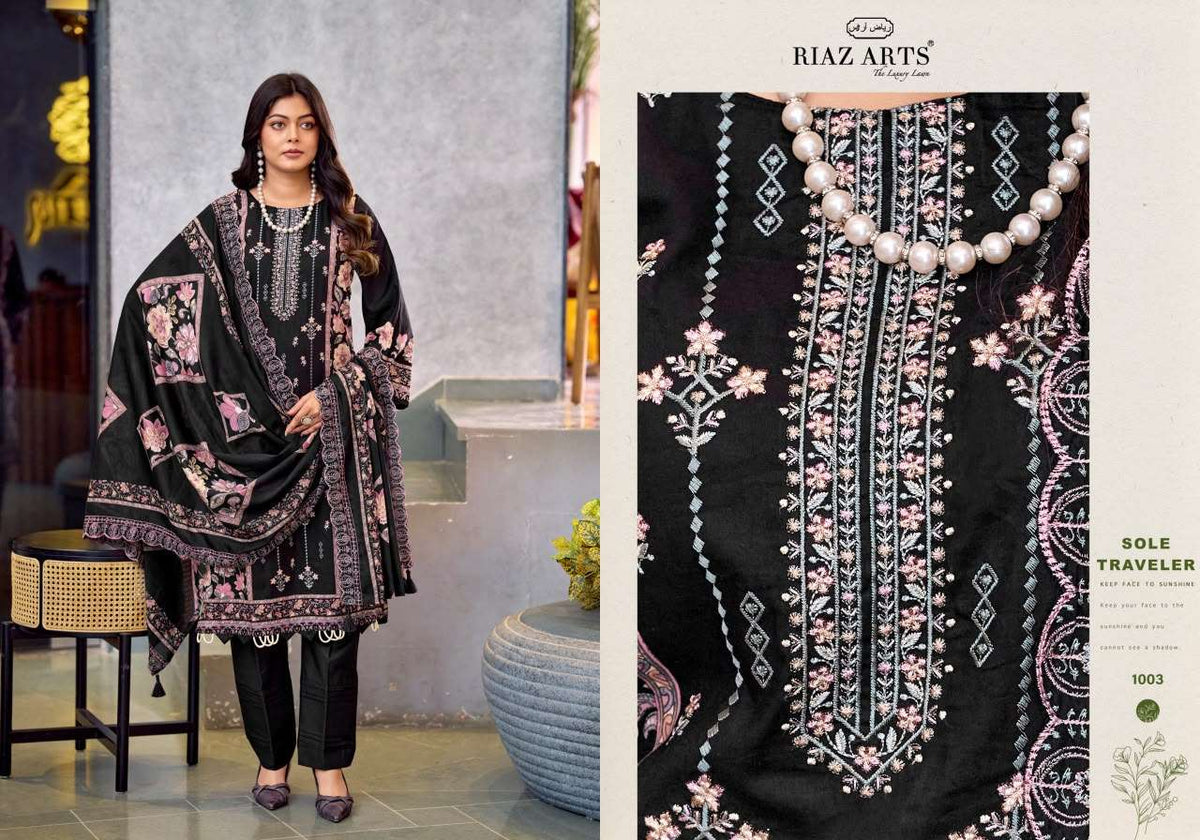 Riaz Arts Zeenat Lawn Cotton Embroidered Pakistani Suit