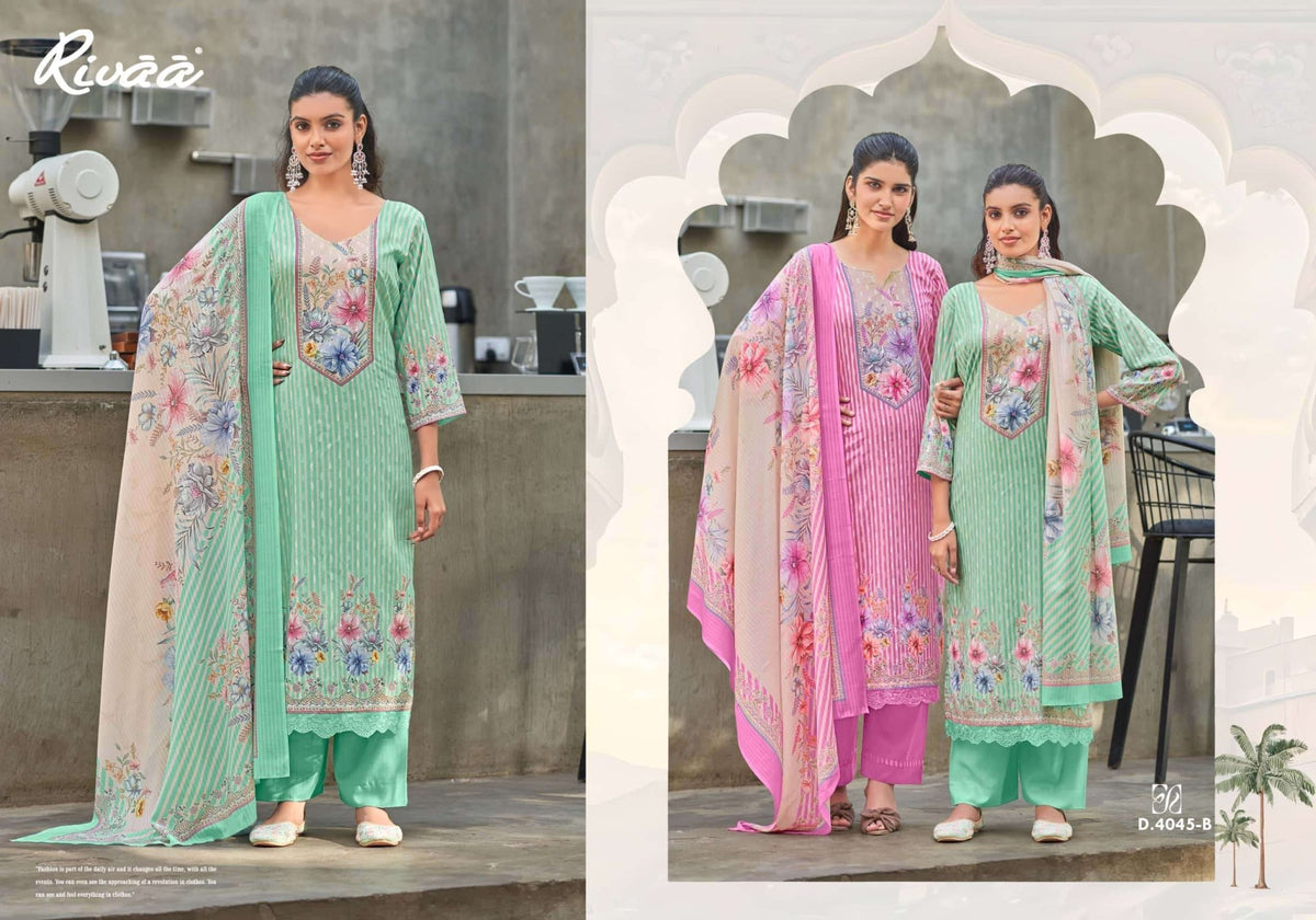 Rivaa Ayena Cotton Digital Printed Dress Material - Amrah Wholesale