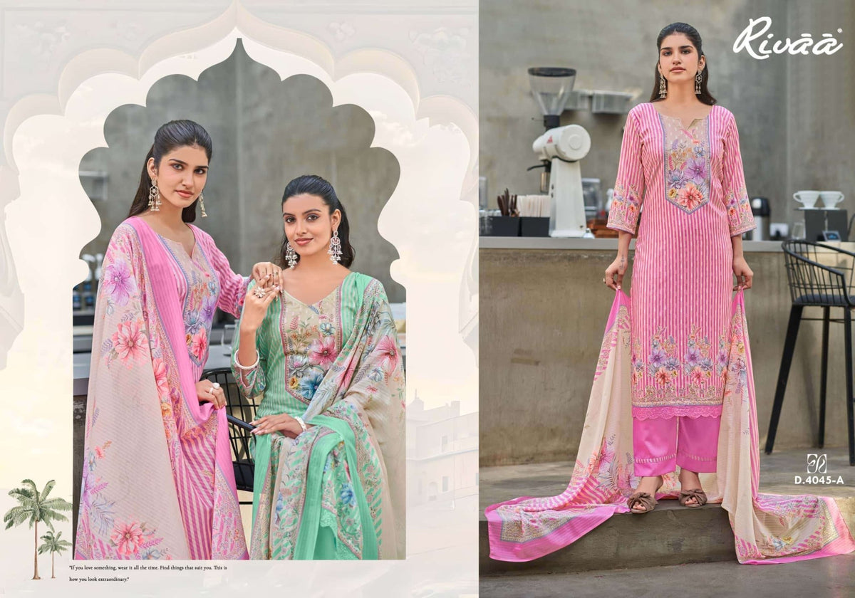 Rivaa Ayena Cotton Digital Printed Dress Material - Amrah Wholesale
