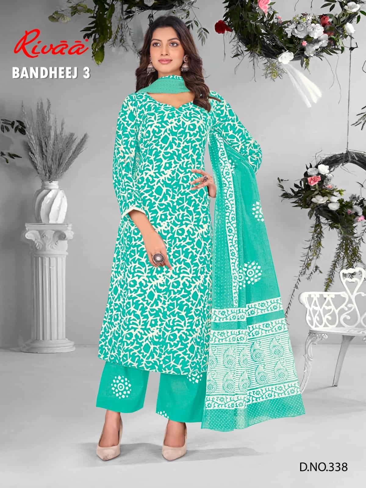 Rivaa Bandheej Vol 3 Cotton Dress Material - Amrah Wholesale