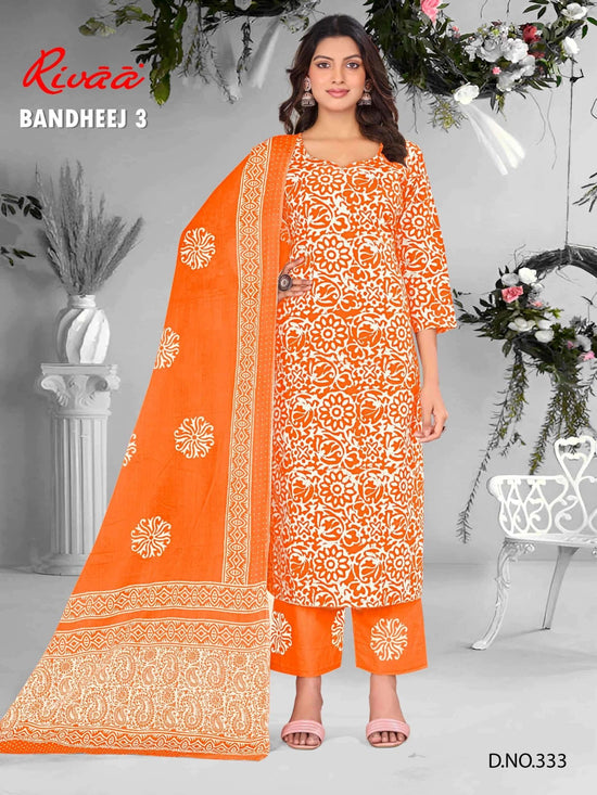 Rivaa Bandheej Vol 3 Cotton Dress Material - Amrah Wholesale