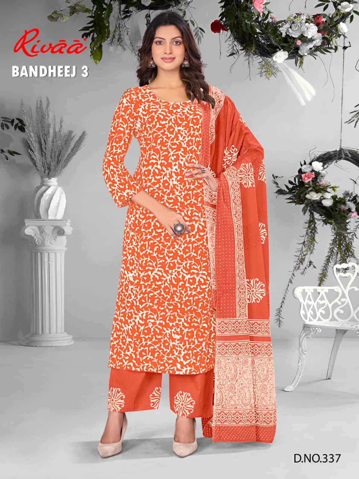 Rivaa Bandheej Vol 3 Cotton Dress Material - Amrah Wholesale