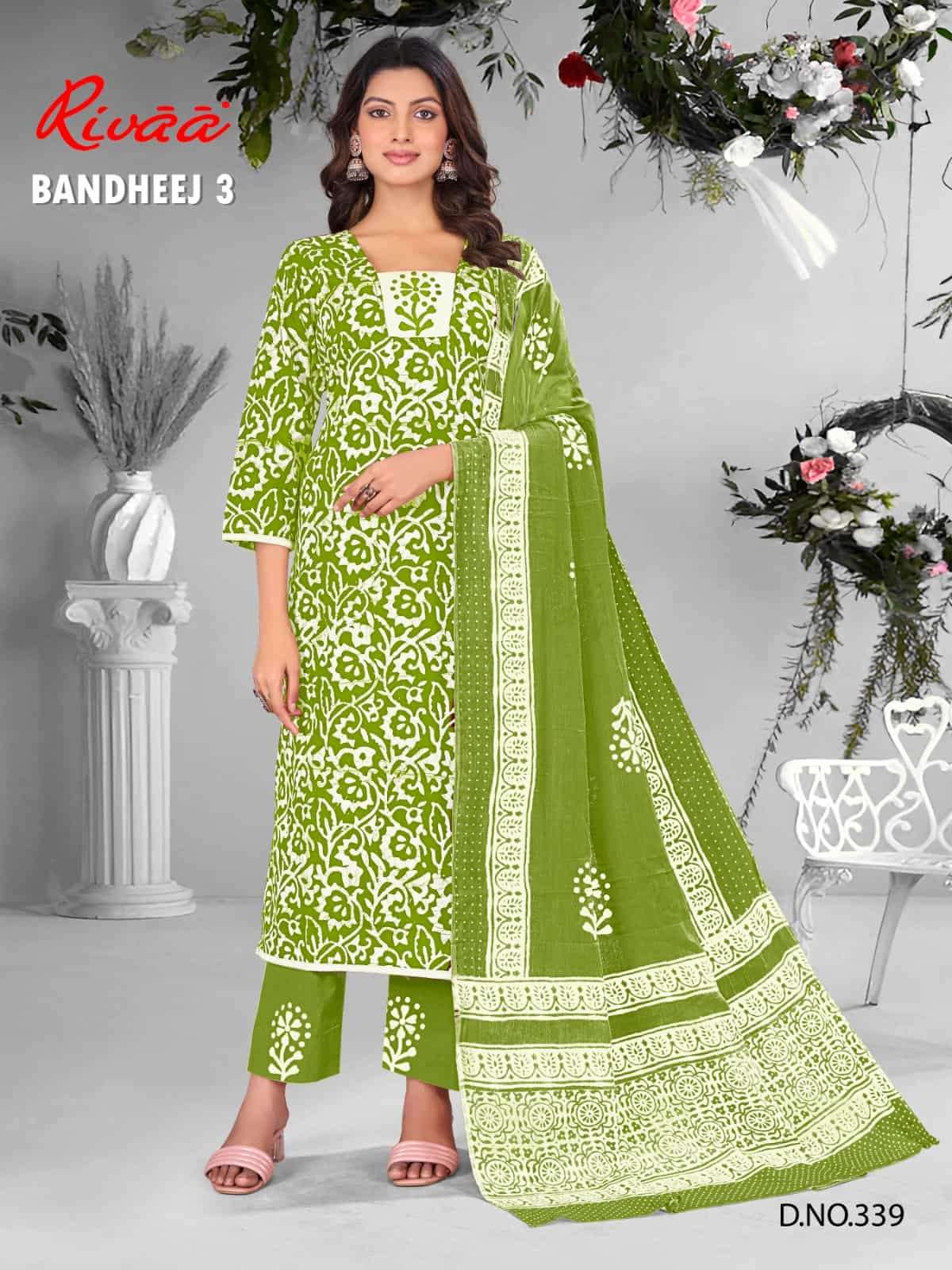 Rivaa Bandheej Vol 3 Cotton Dress Material - Amrah Wholesale