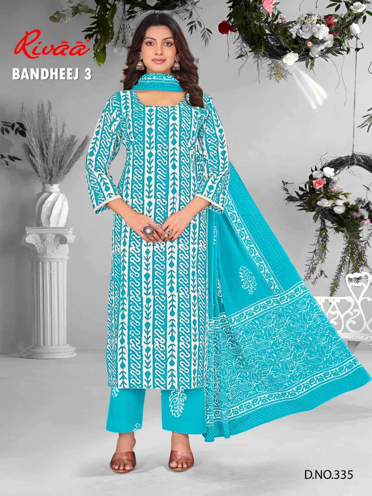 Rivaa Bandheej Vol 3 Cotton Dress Material - Amrah Wholesale
