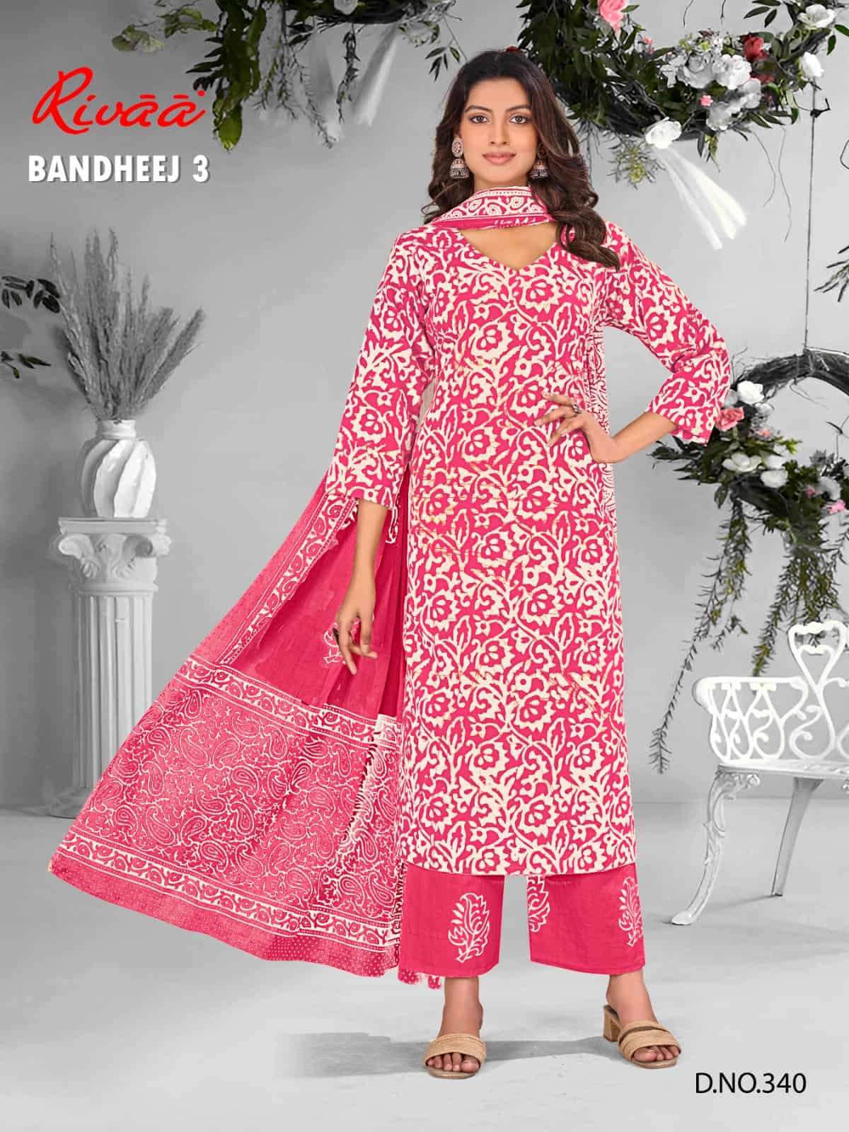 Rivaa Bandheej Vol 3 Cotton Dress Material - Amrah Wholesale