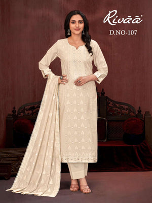 Rivaa D-105 To 108 Jamdani Jacquard Pakistani Suit