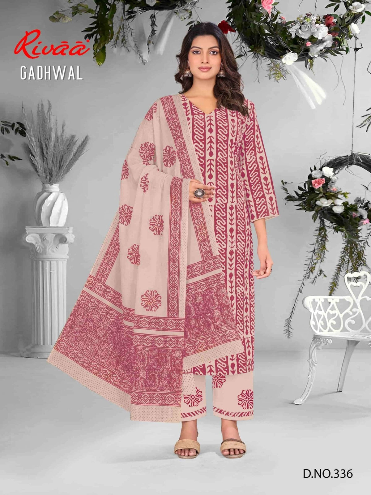 Rivaa Gadhwal Digital Printed Cotton Dress Material - Amrah Wholesale