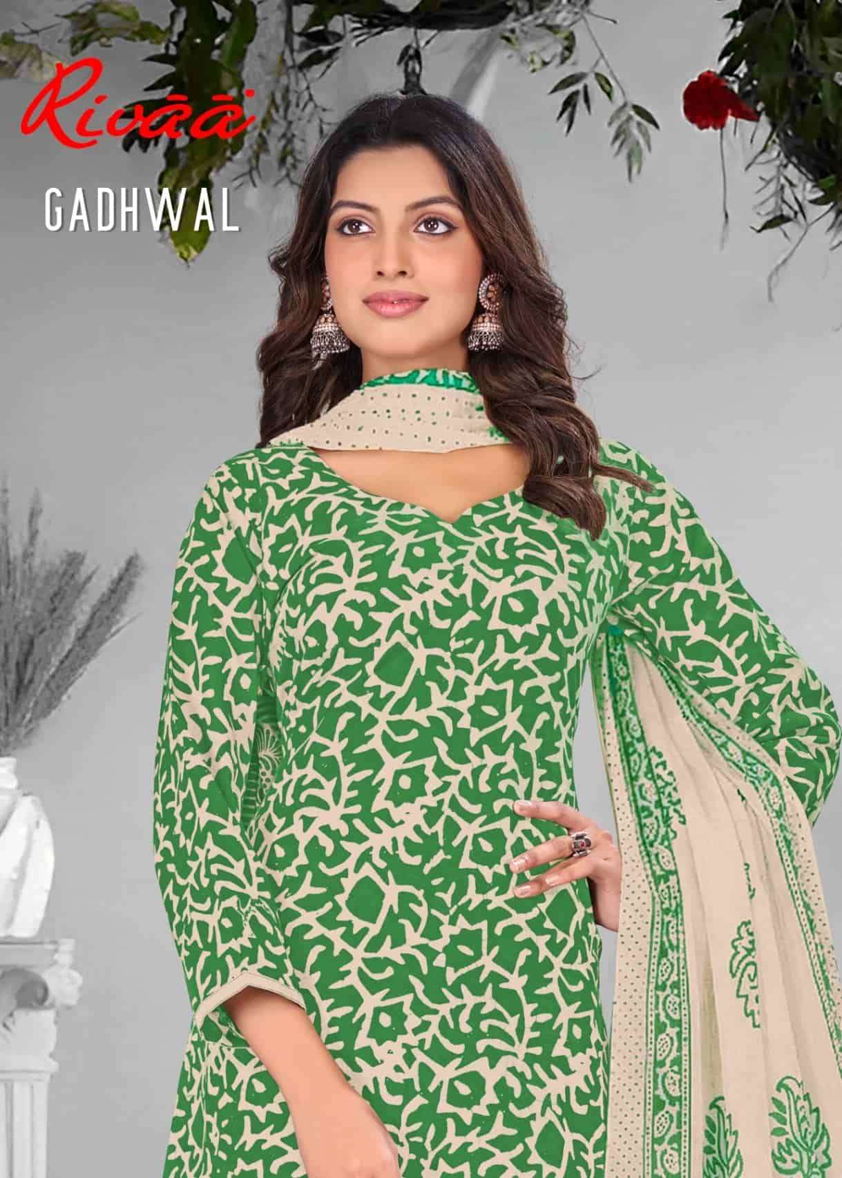 Rivaa Gadhwal Digital Printed Cotton Dress Material