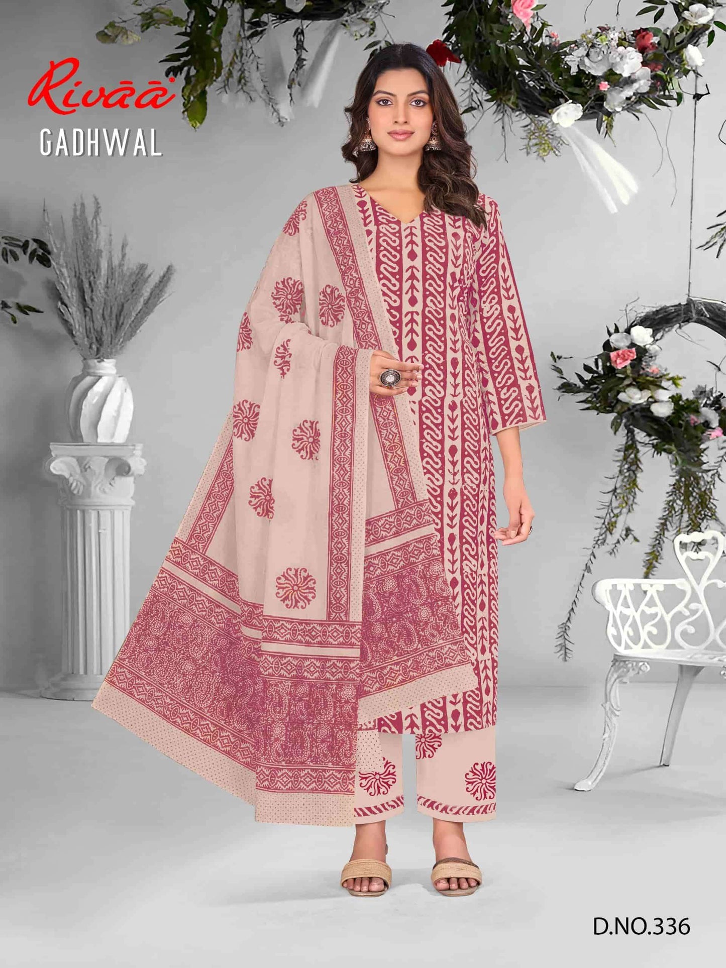 Rivaa Gadhwal Digital Printed Cotton Dress Material