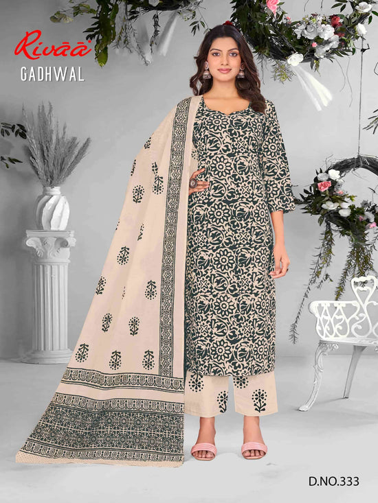 Rivaa Gadhwal Digital Printed Cotton Dress Material