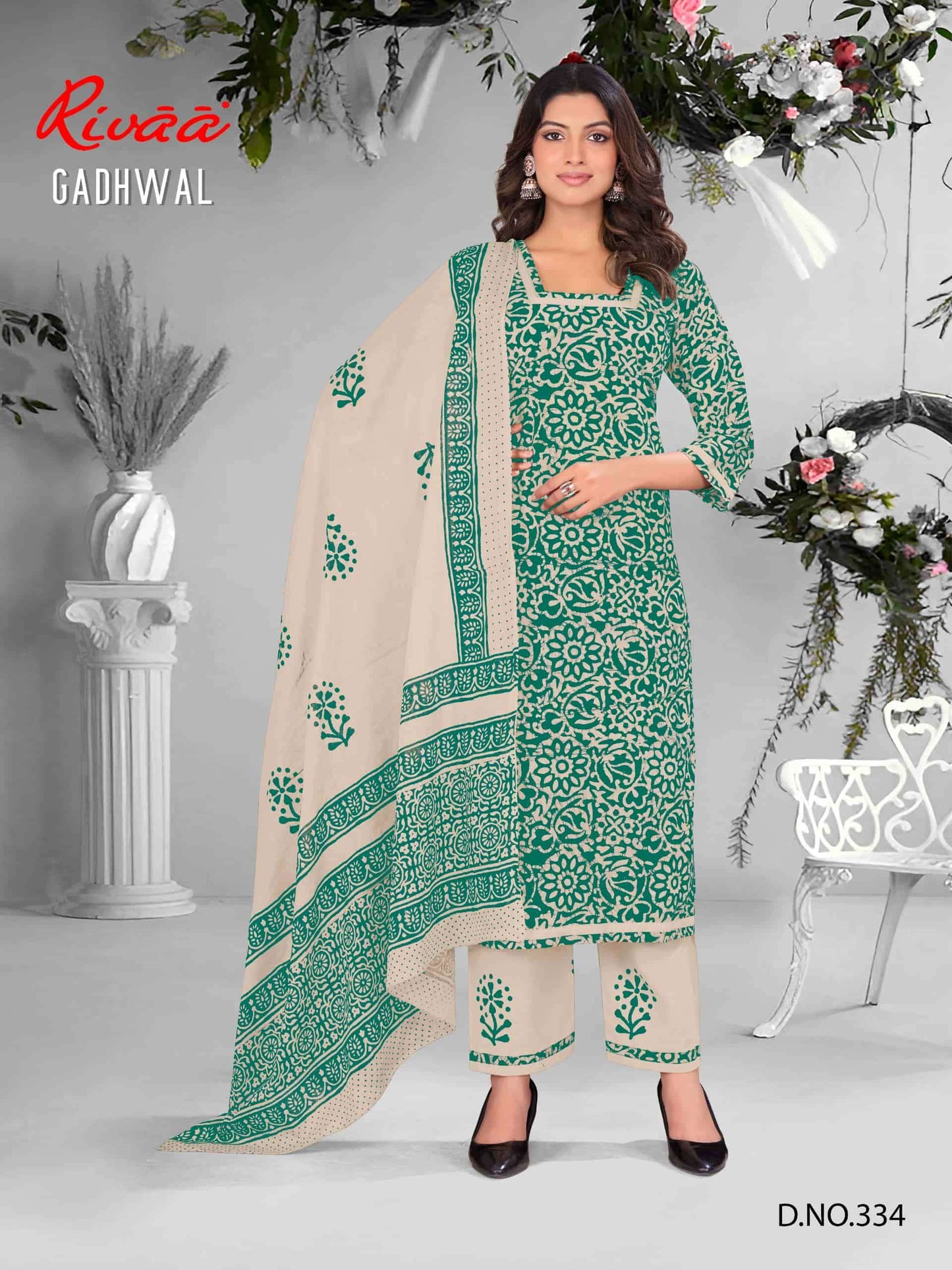 Rivaa Gadhwal Digital Printed Cotton Dress Material