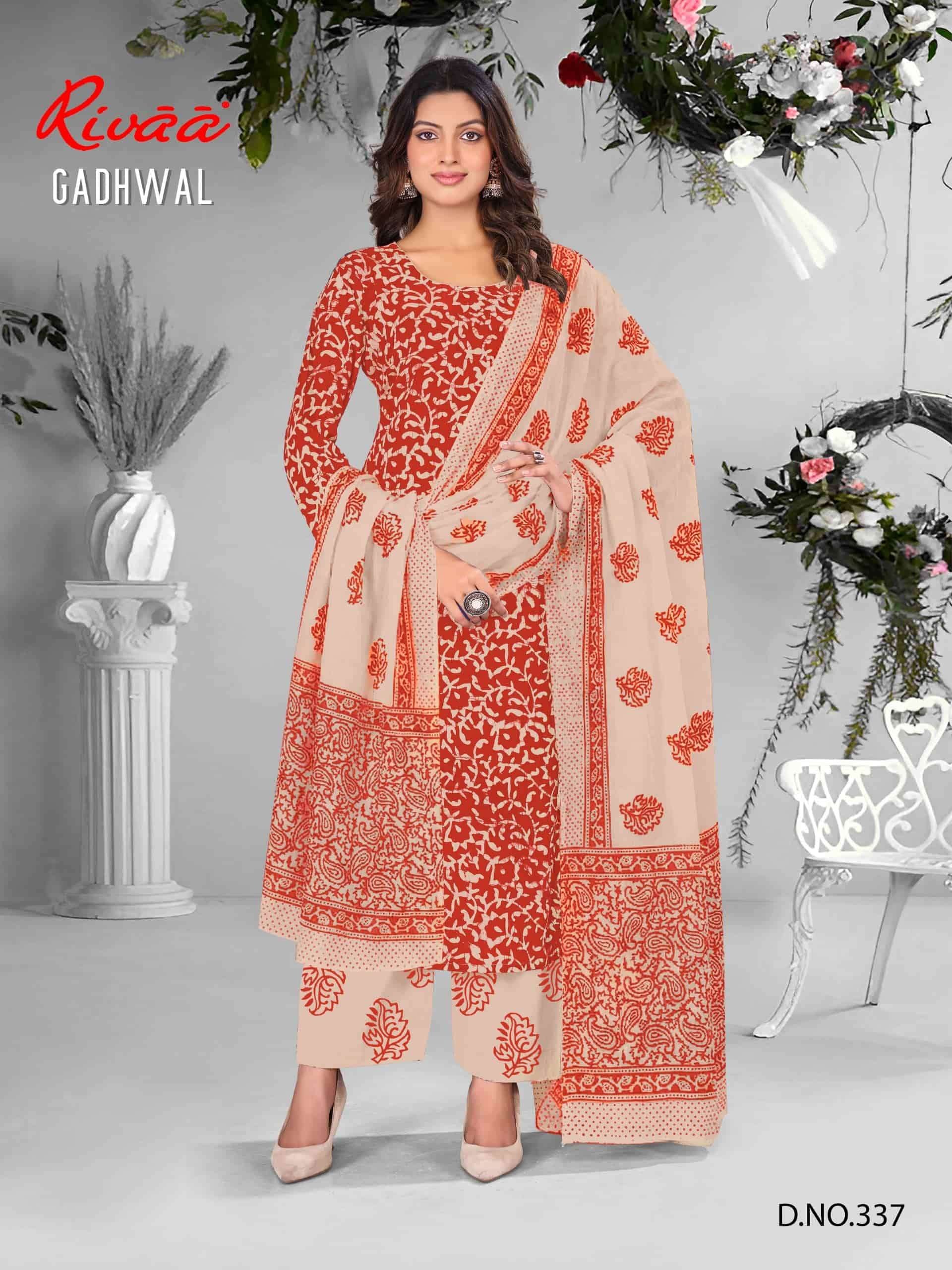 Rivaa Gadhwal Digital Printed Cotton Dress Material