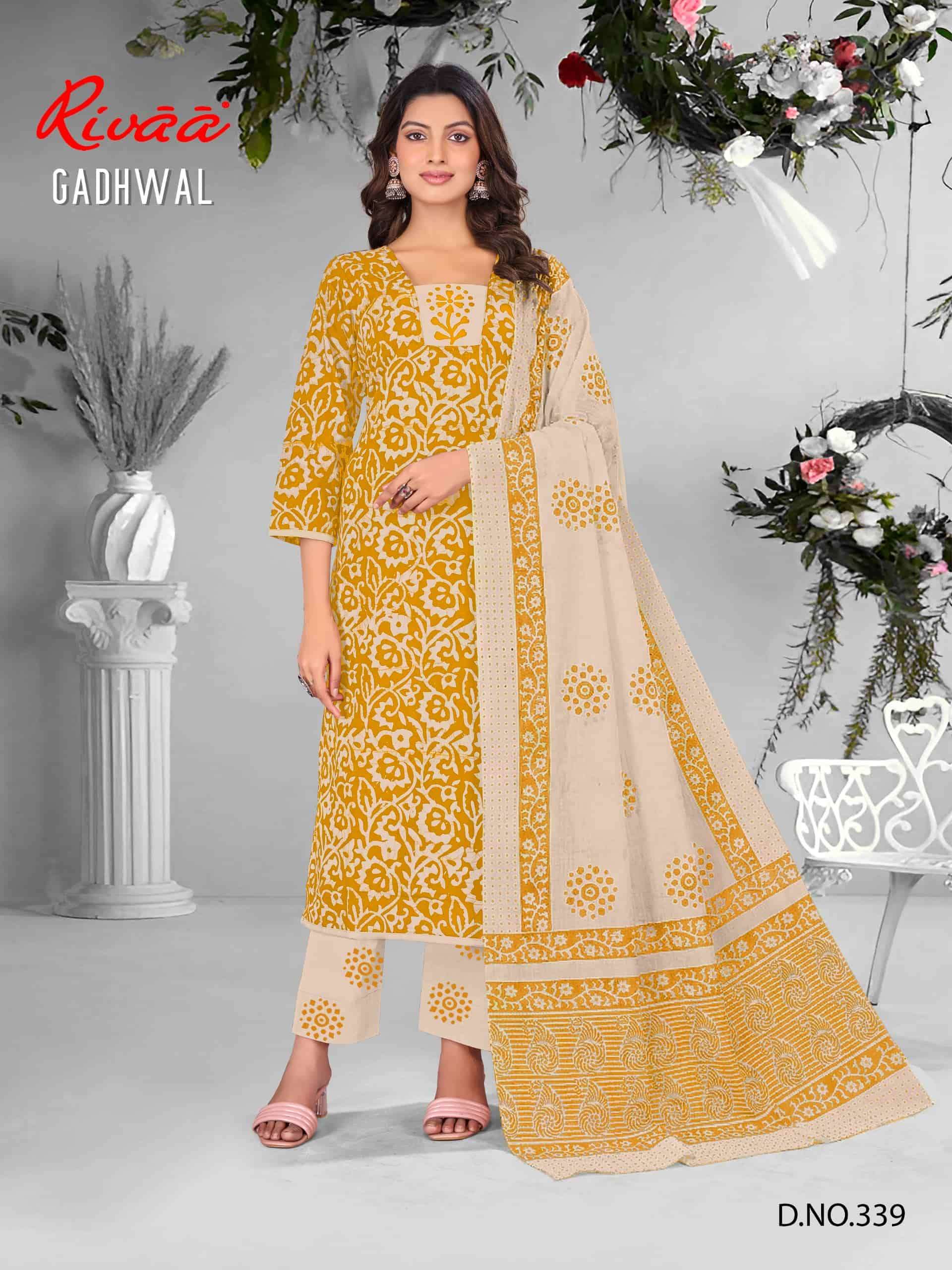 Rivaa Gadhwal Digital Printed Cotton Dress Material