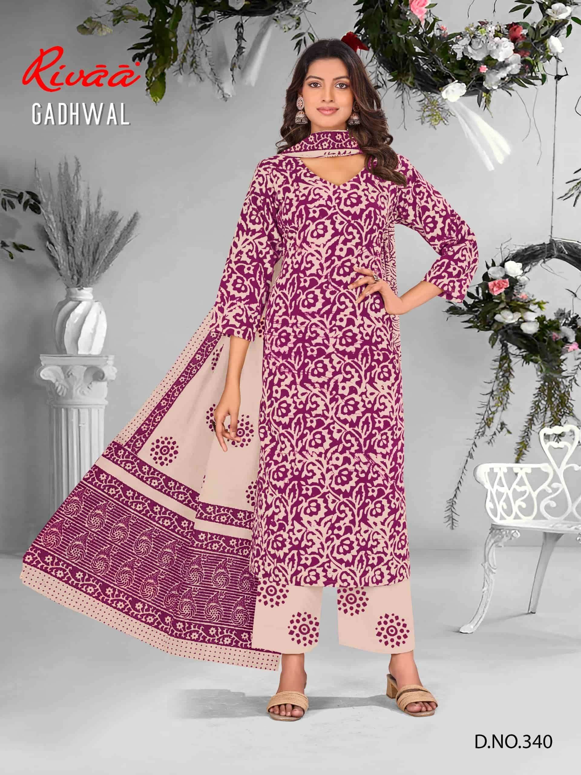 Rivaa Gadhwal Digital Printed Cotton Dress Material