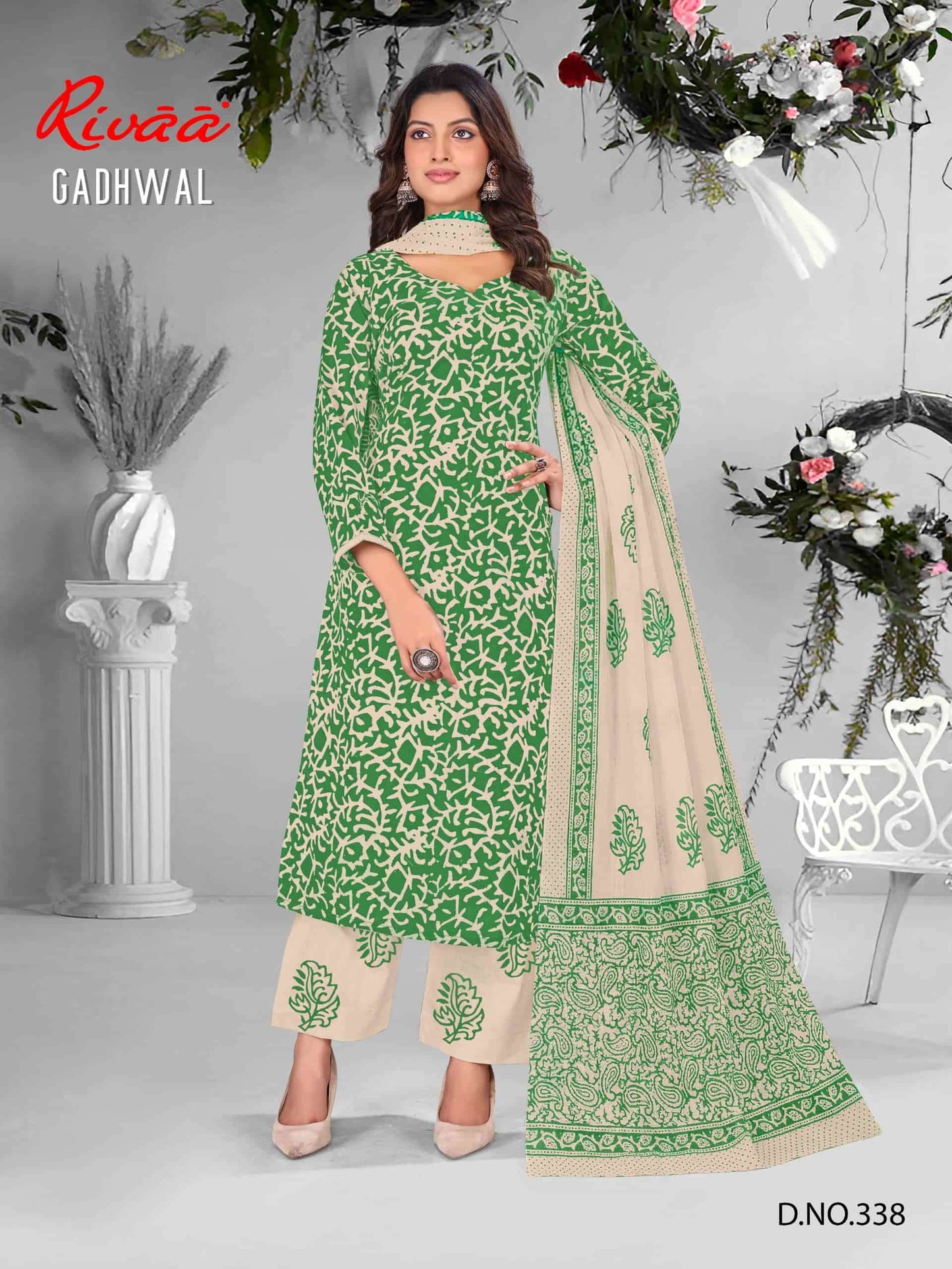 Rivaa Gadhwal Digital Printed Cotton Dress Material