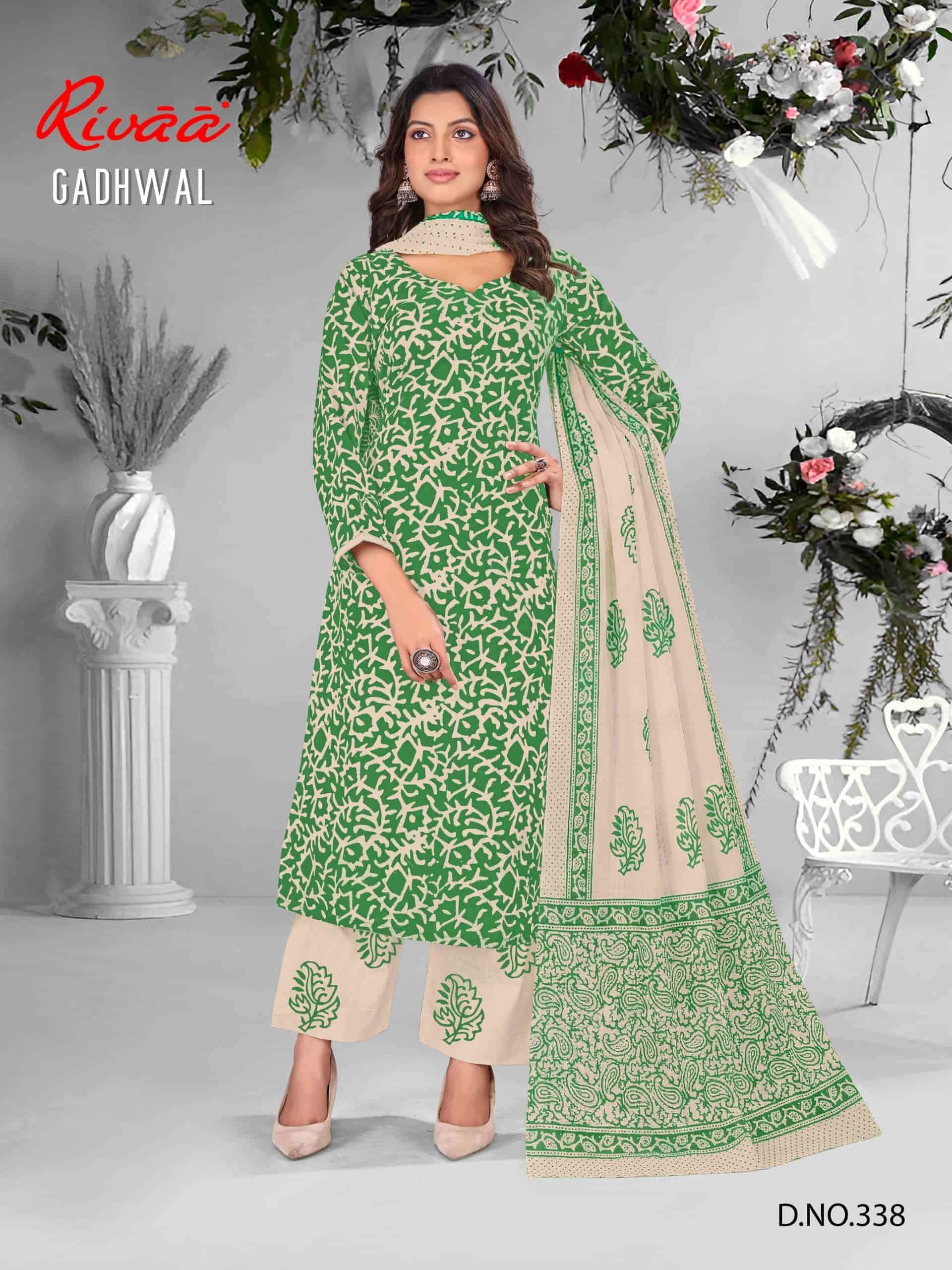 Rivaa Gadhwal Digital Printed Cotton Dress Material