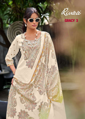Rivaa Gracy Vol 3 Heavy Pashmina Unstitched Dress Material