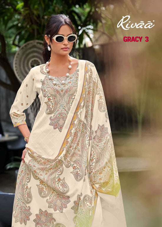 Rivaa Gracy Vol 3 Heavy Pashmina Unstitched Dress Material