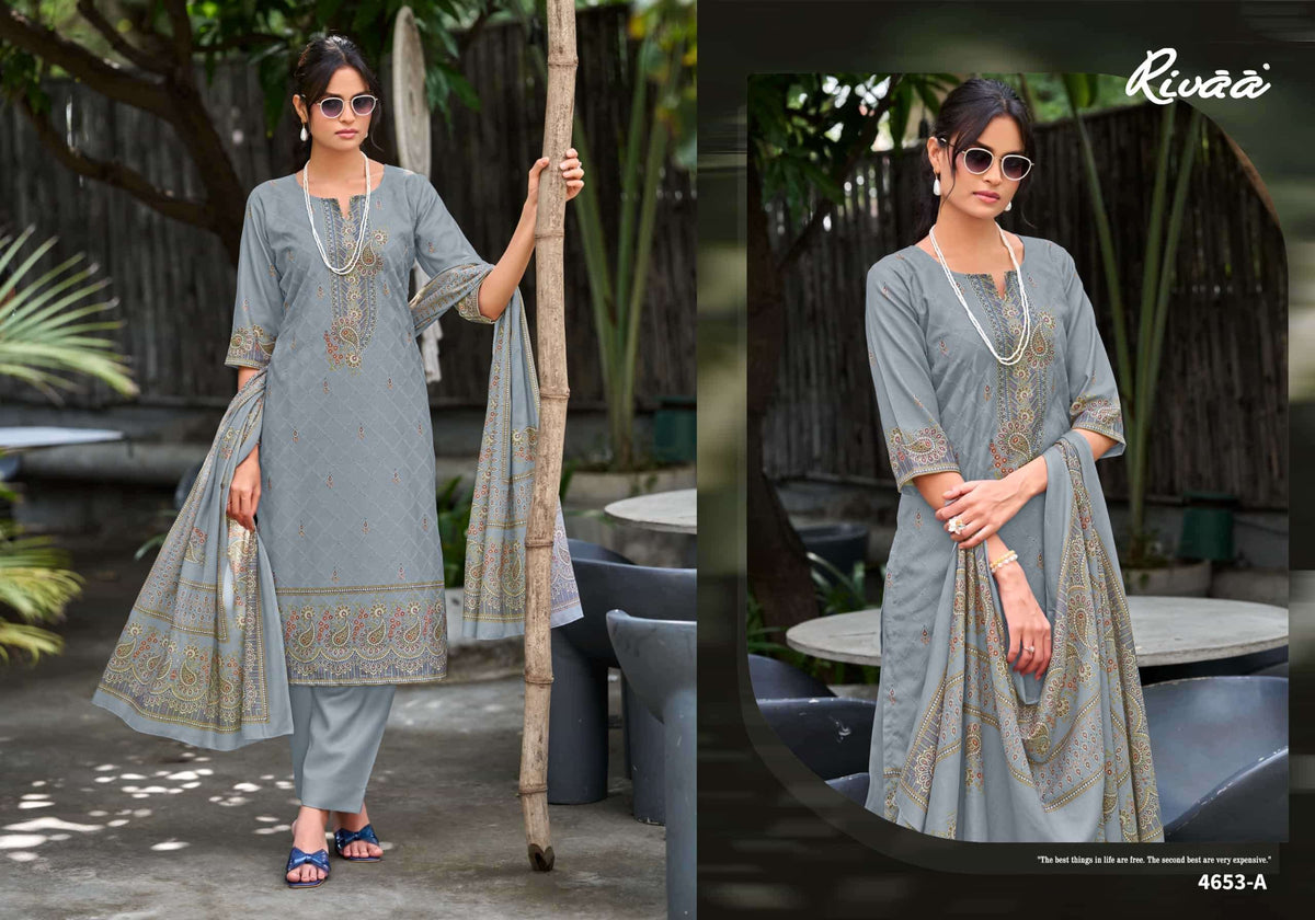 Rivaa Gracy Vol 3 Heavy Pashmina Unstitched Dress Material
