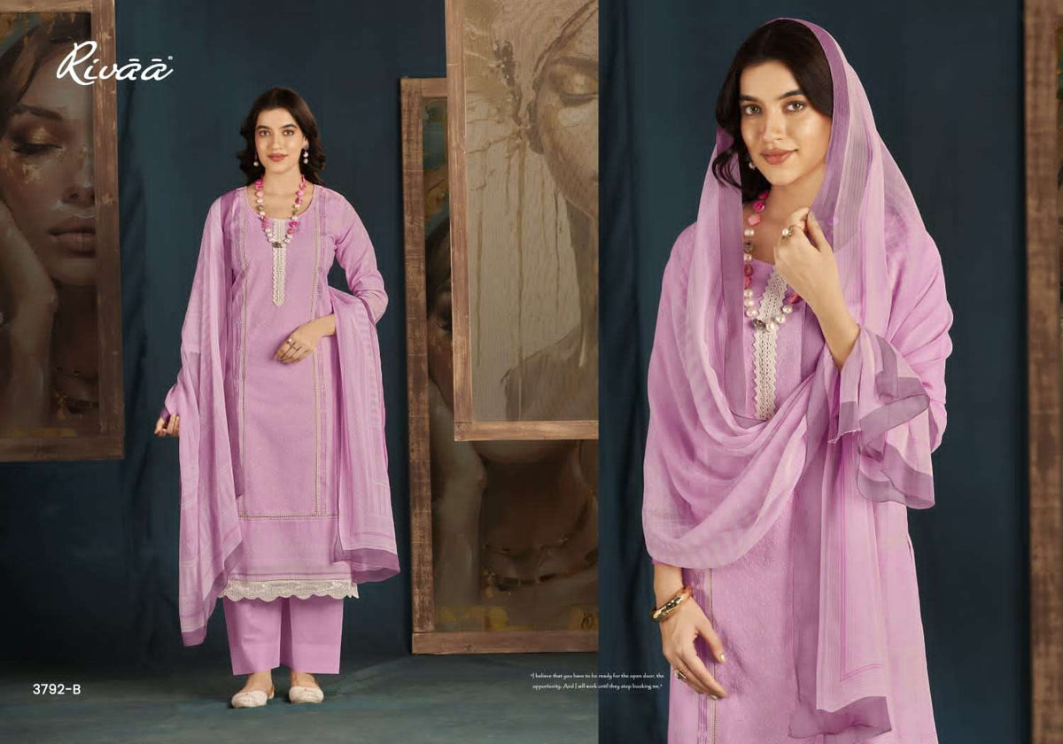 Rivaa Irina Italian Lawn Dress Material - Amrah Wholesale