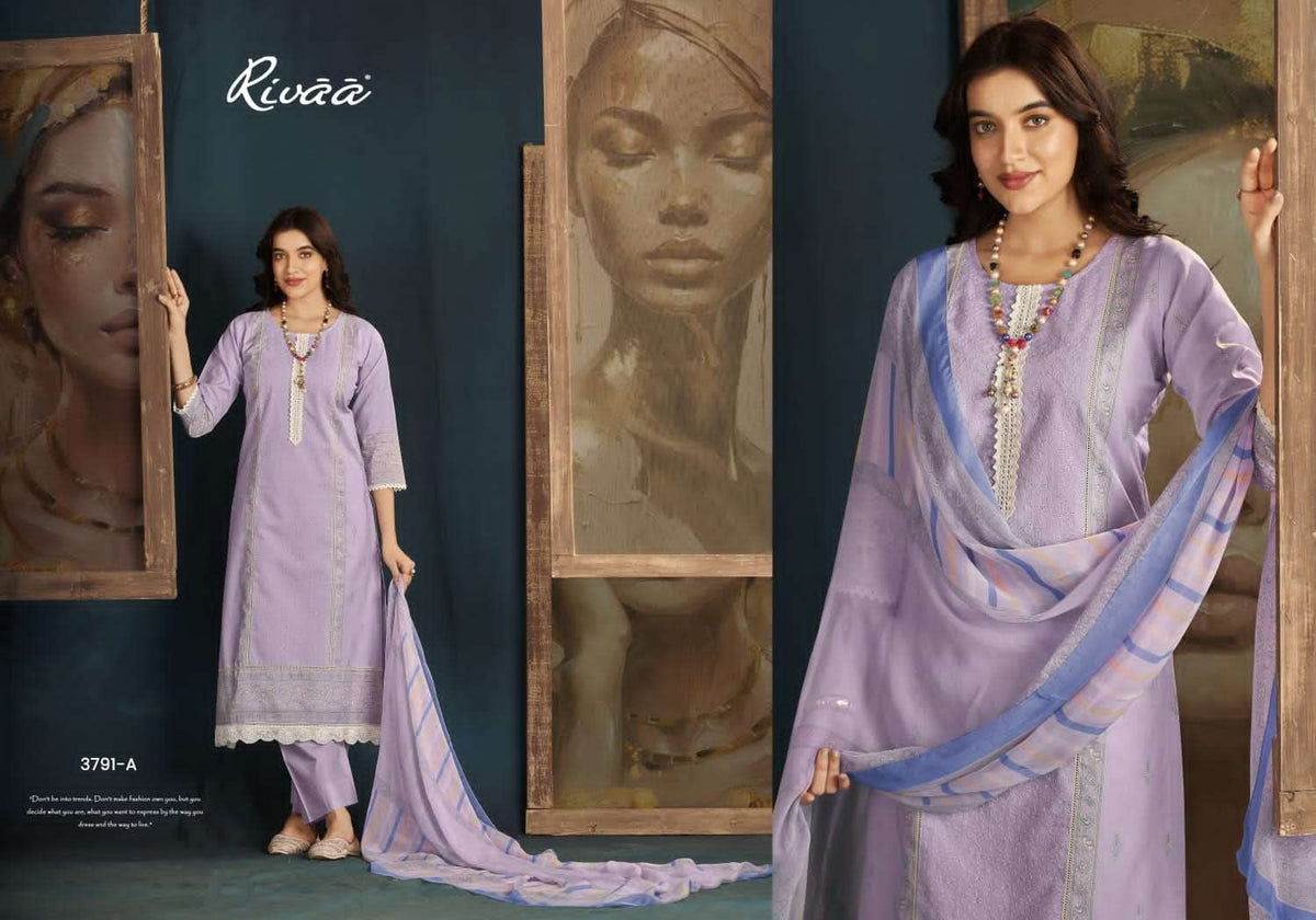 Rivaa Irina Italian Lawn Dress Material - Amrah Wholesale