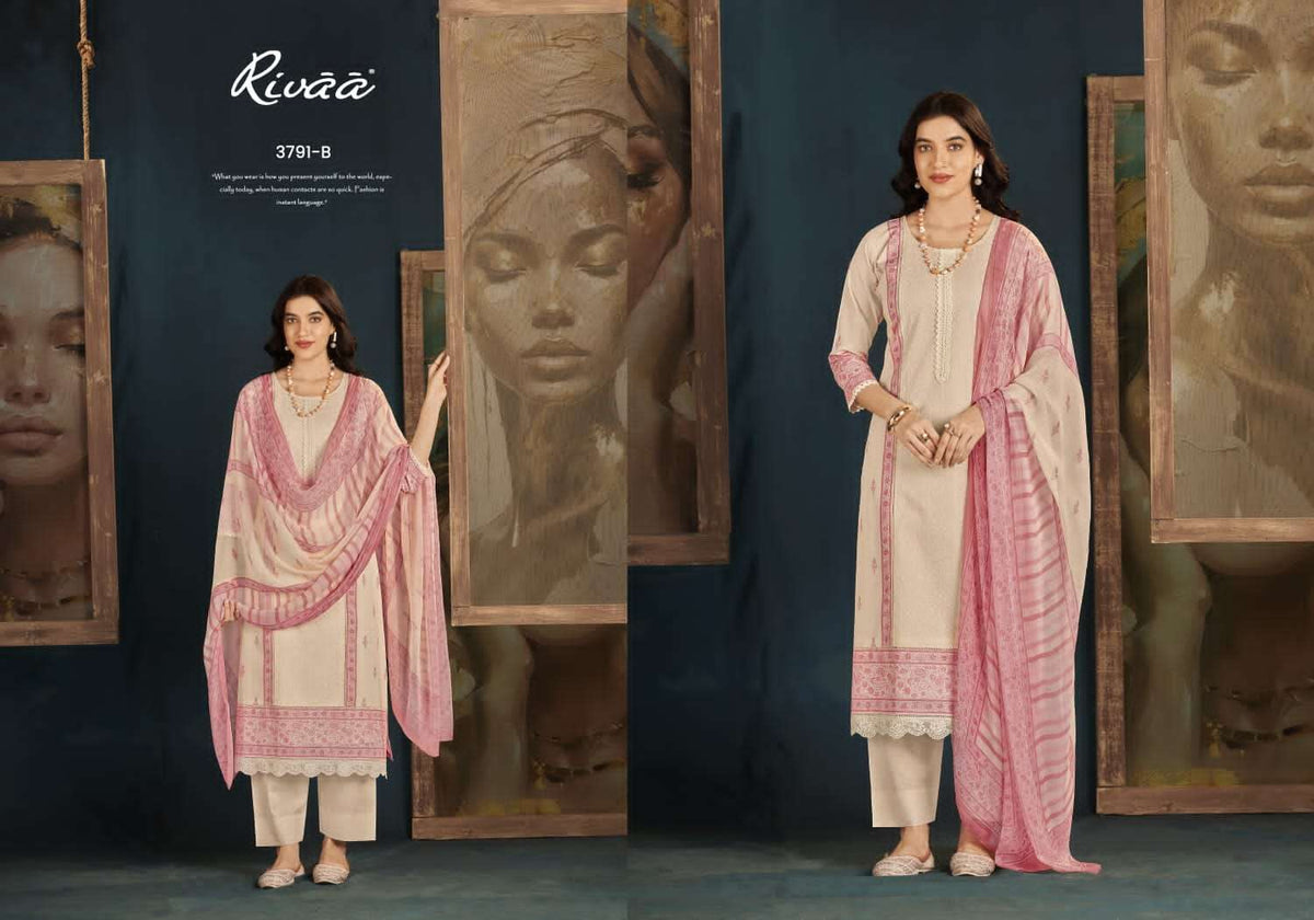 Rivaa Irina Italian Lawn Dress Material - Amrah Wholesale