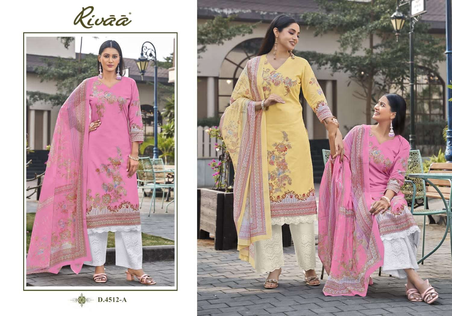 Rivaa Lucy Vol 2 Premium Italian Lawn Dress Material Wholesale