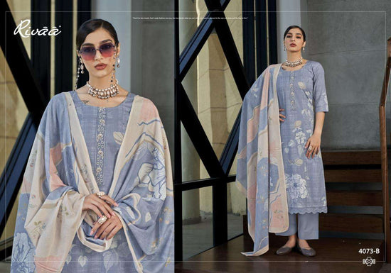 Rivaa Masha Pure Italian Lawn Digital Printed Dress Material - Amrah Wholesale