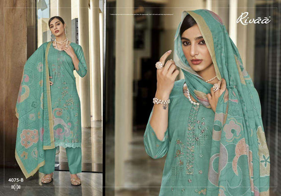 Rivaa Masha Pure Italian Lawn Digital Printed Dress Material - Amrah Wholesale