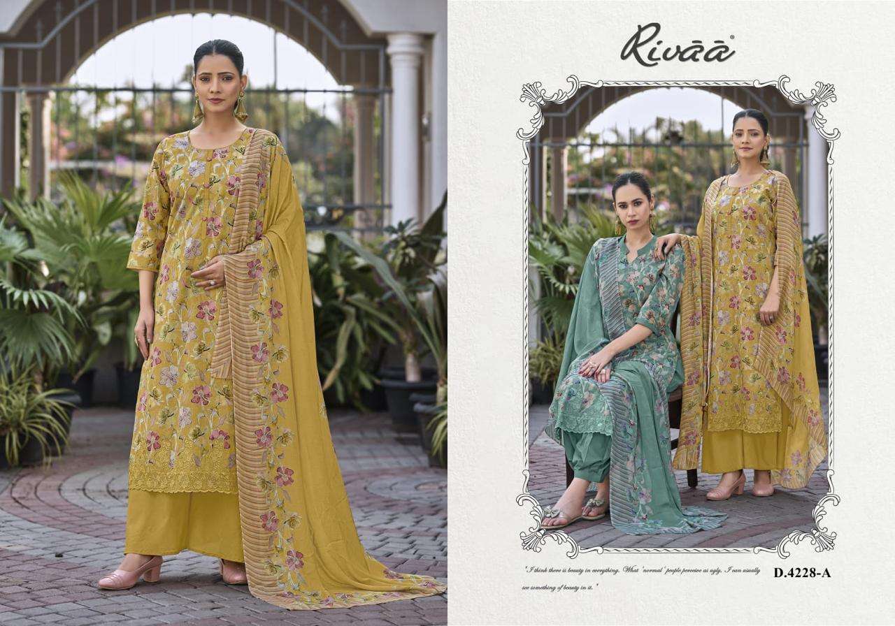 Rivaa Mehar Italian Lawn Digital Print Dress Material - Amrah Wholesale