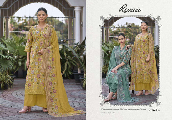 Rivaa Mehar Italian Lawn Digital Print Dress Material - Amrah Wholesale