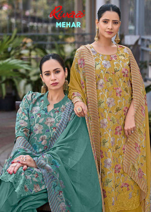 Rivaa Mehar Italian Lawn Digital Print Dress Material - Amrah Wholesale