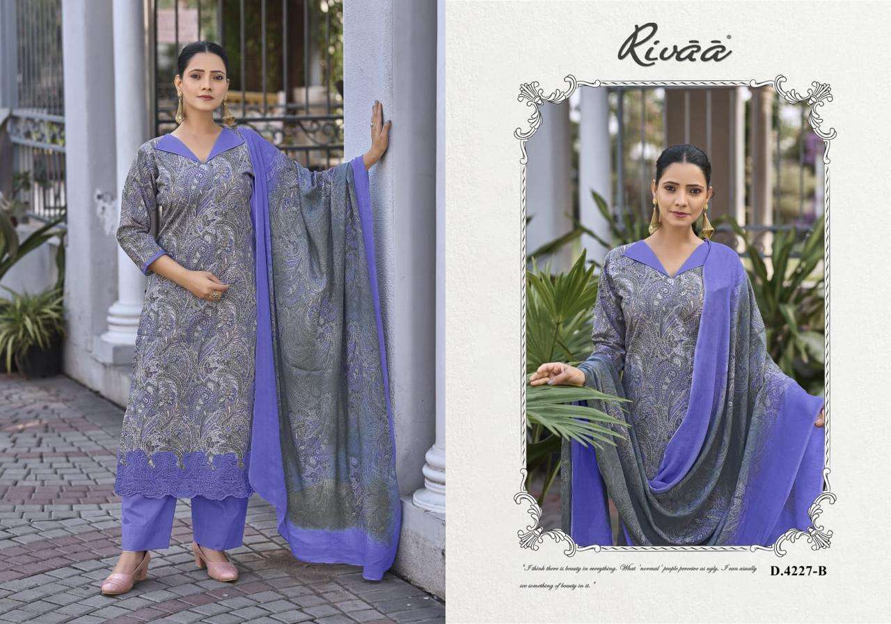 Rivaa Mehar Italian Lawn Digital Print Dress Material - Amrah Wholesale