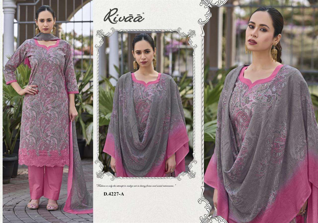 Rivaa Mehar Italian Lawn Digital Print Dress Material - Amrah Wholesale