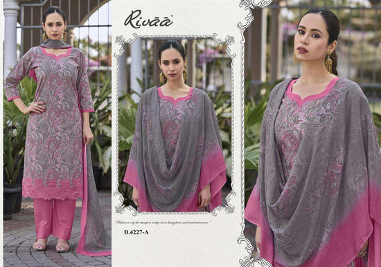 Rivaa Mehar Italian Lawn Digital Print Dress Material - Amrah Wholesale