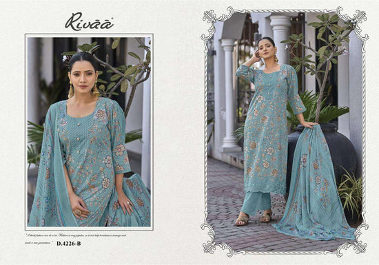Rivaa Mehar Italian Lawn Digital Print Dress Material - Amrah Wholesale