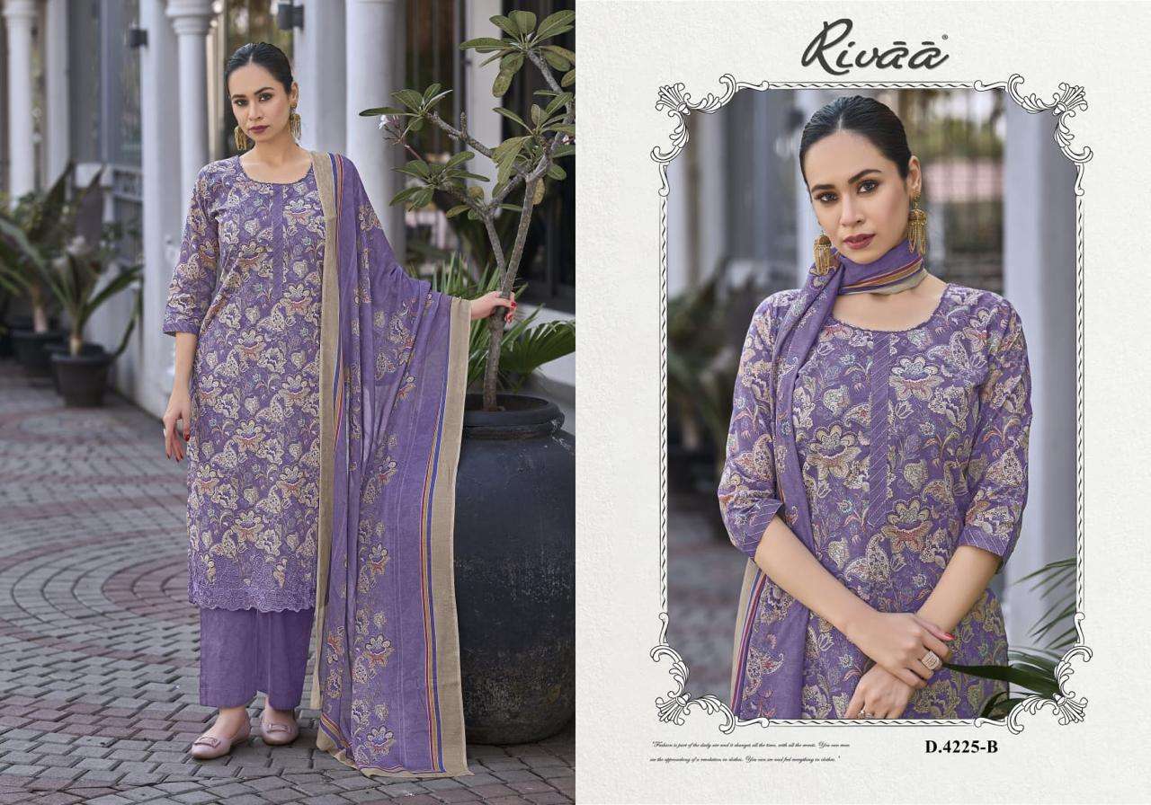 Rivaa Mehar Italian Lawn Digital Print Dress Material - Amrah Wholesale