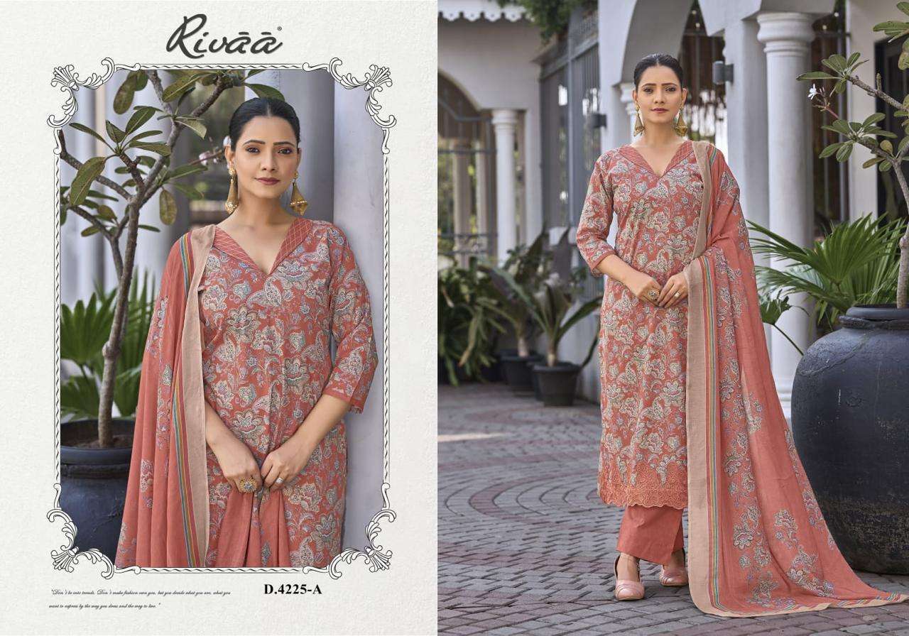 Rivaa Mehar Italian Lawn Digital Print Dress Material - Amrah Wholesale