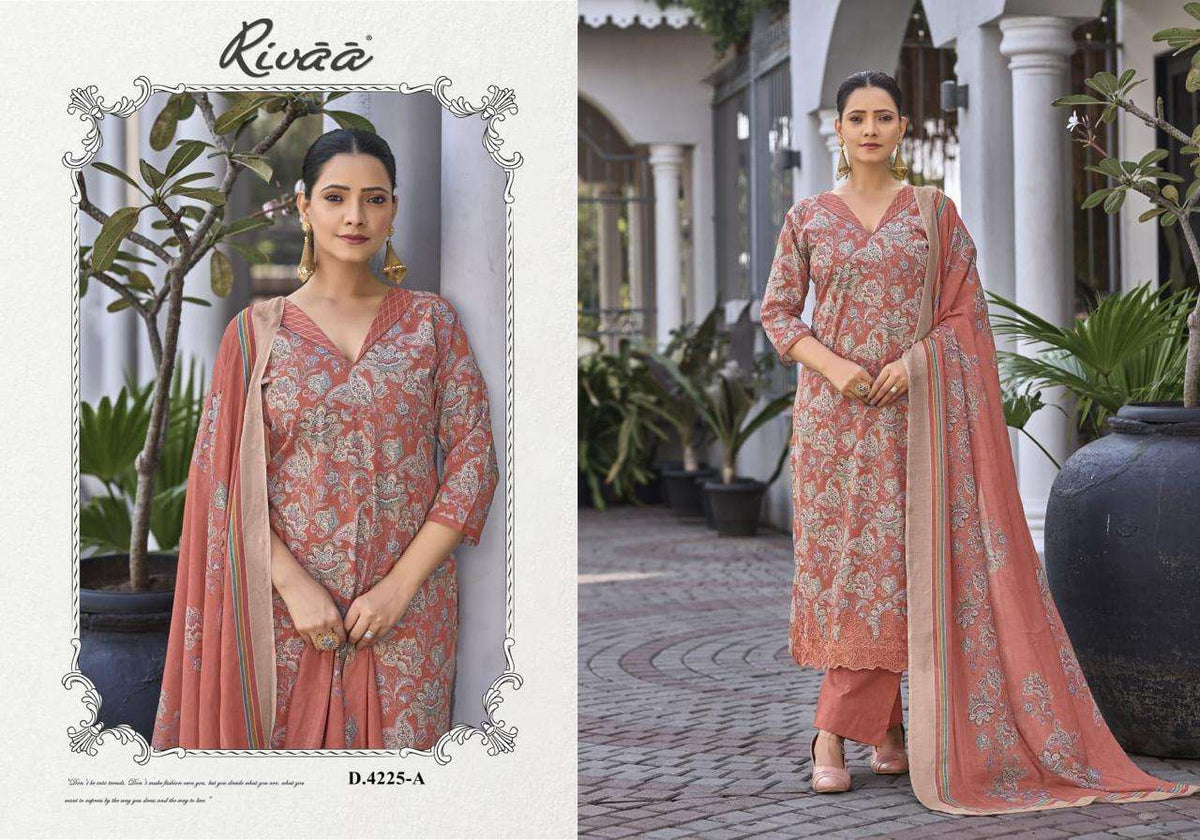 Rivaa Mehar Italian Lawn Digital Print Dress Material - Amrah Wholesale