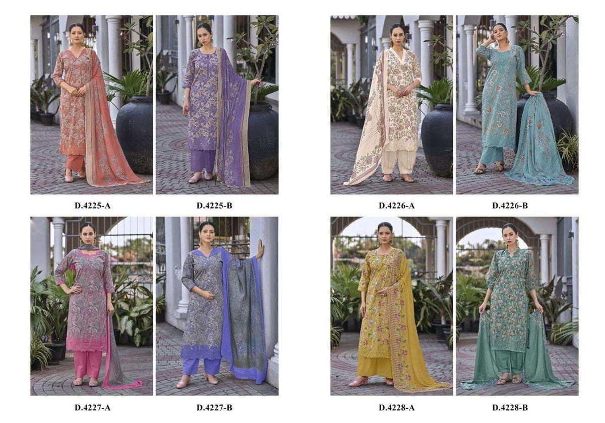 Rivaa Mehar Italian Lawn Digital Print Dress Material - Amrah Wholesale
