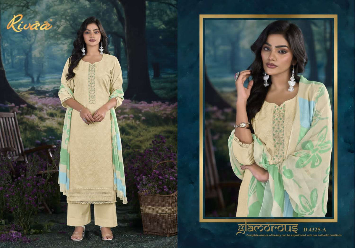 Rivaa Neela Italian Lawn Dress Material - Amrah Wholesale