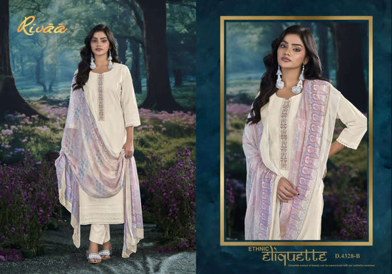 Rivaa Neela Italian Lawn Dress Material - Amrah Wholesale