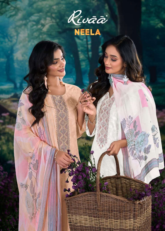 Rivaa Neela Italian Lawn Dress Material - Amrah Wholesale