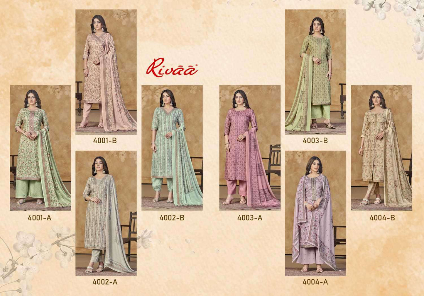 Rivaa Nivedita Jam Satin Digital Print Dress Material