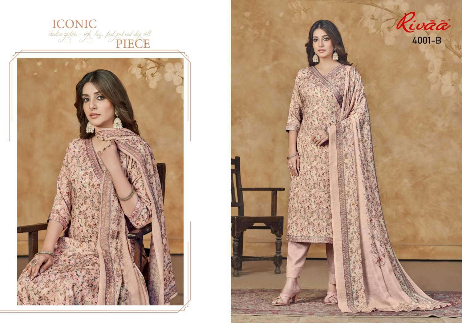 Rivaa Nivedita Jam Satin Digital Print Dress Material