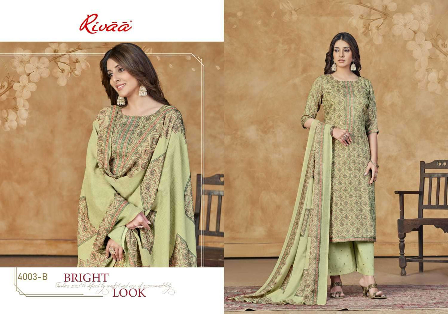 Rivaa Nivedita Jam Satin Digital Print Dress Material