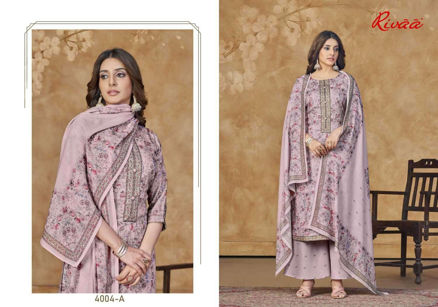 Rivaa Nivedita Jam Satin Digital Print Dress Material